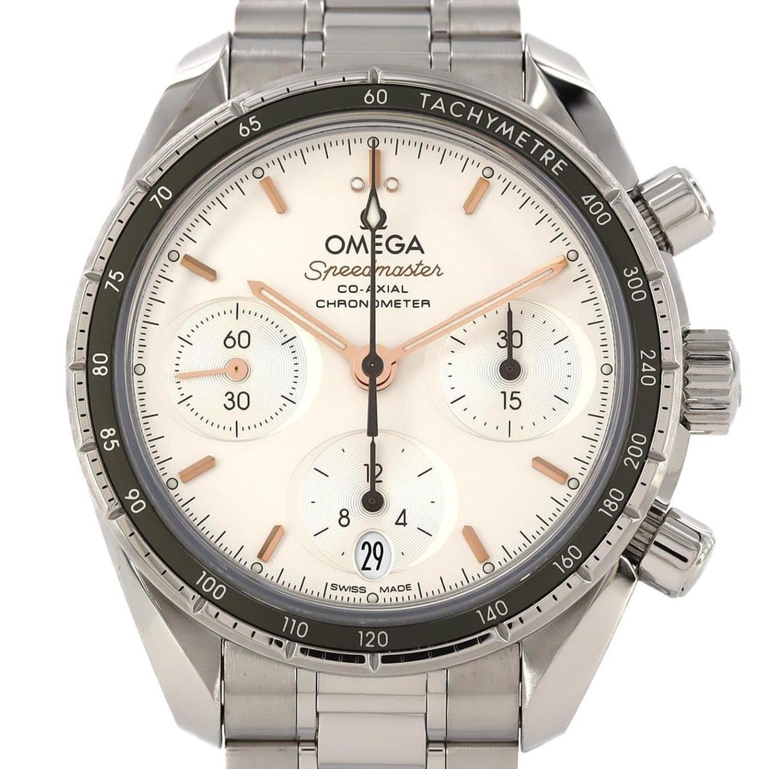 Omega Speedmaster 38 324.30.38.50.02.001 Stainless Steel Automatic Watch: --- Catalog ---Category: SizeWrist Size: 17cm / 6.69''Case Diameter: 38mm / 1.5''Category: DesignType: WristwatchGender: MenColor (Dial): SilverMaterial (Band): Stainless steelMaterial (Case): Stainle
