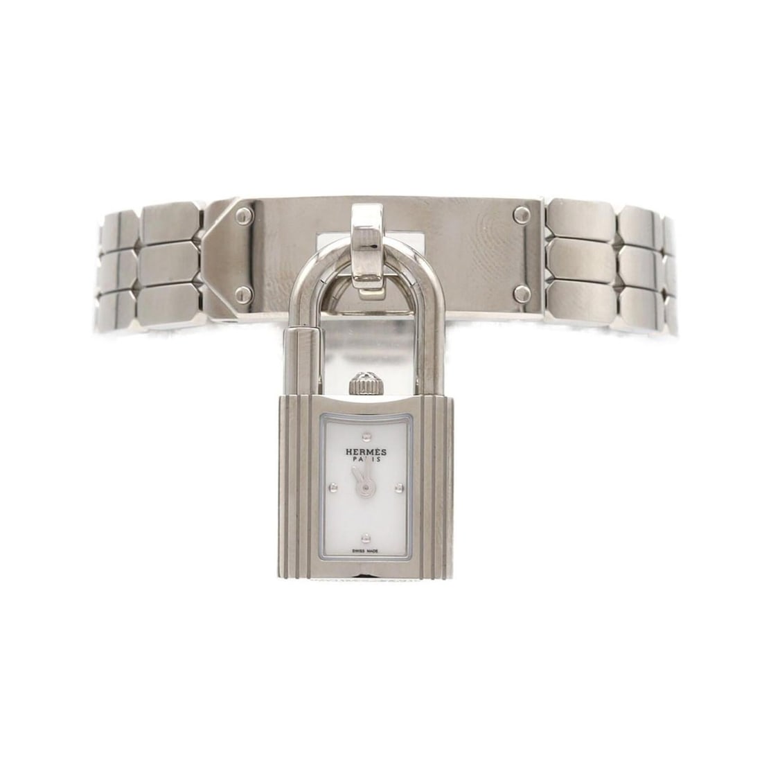 Hermes Kelly KE4.110 SS Quartz Watch: --- Catalog ---Category: SizeWrist Size: 15.5cm / 6.1''Case Diameter: 16mm / 0.63''Category: DesignType: WristwatchGender: WomenColor (Dial): WhiteMaterial (Band): Stainless steelMaterial (Case): Stai