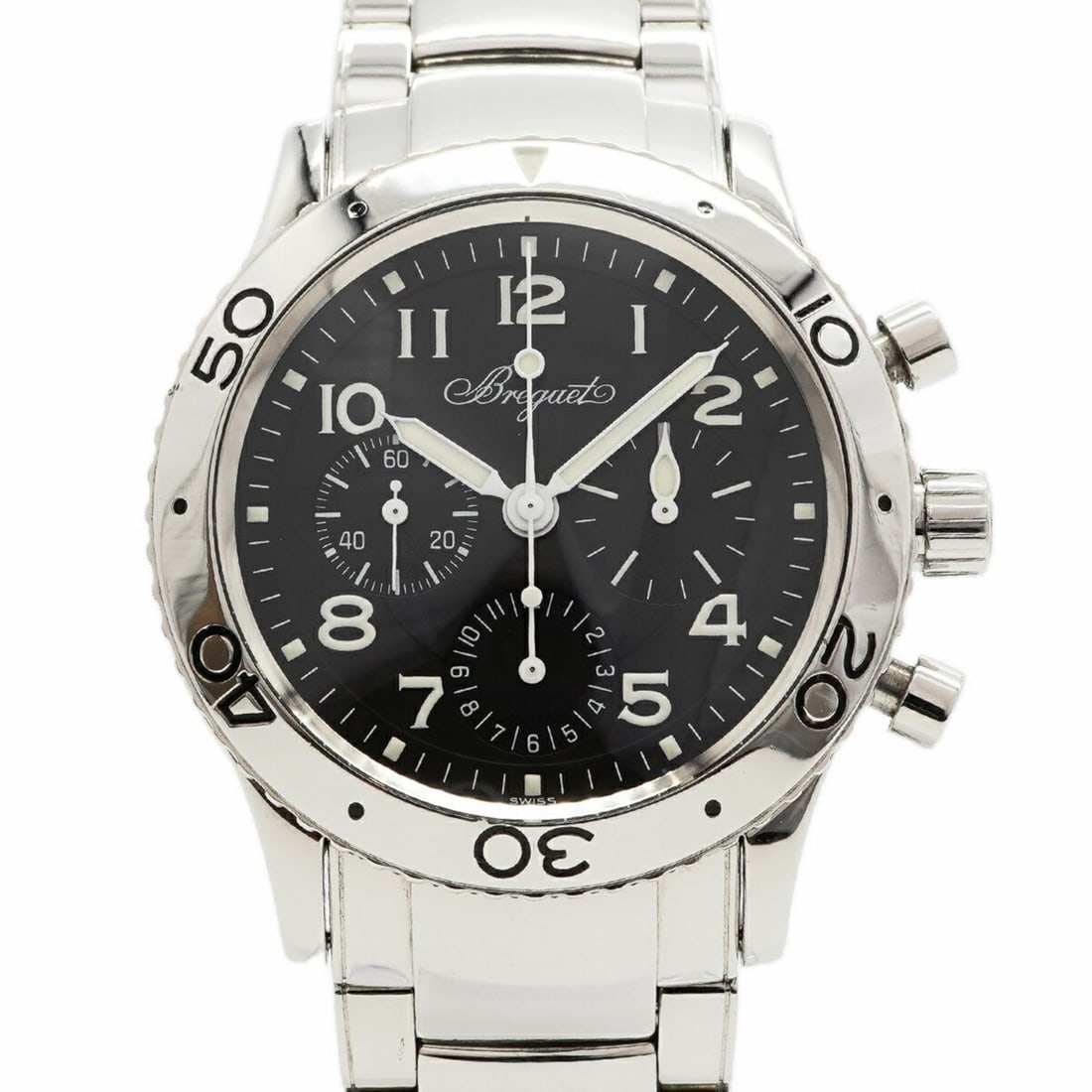 Breguet Aeronavale 3800ST Black Dial Men's Watch: --- Catalog ---Category: SizeWrist Size: 19cm / 7.48''Case Diameter: 39.4mm / 1.55''Category: DesignType: WristwatchGender: MenColor (Dial): BlackMaterial (Band): Stainless steelCategory: GeneralMPN: 