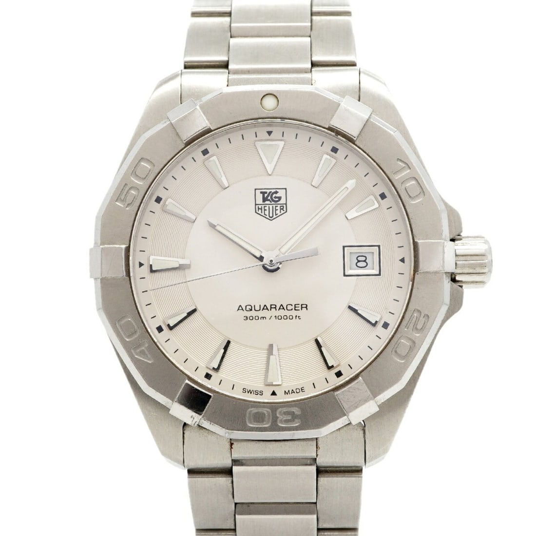 TAG Heuer Aquaracer WAY1111 Silver Dial Men's Watch: --- Catalog ---Category: SizeWrist Size: 17cm / 6.69''Case Diameter: 41mm / 1.61''Category: DesignType: WristwatchGender: MenColor (Dial): SilverMaterial (Band): Stainless steelCategory: GeneralMPN: W