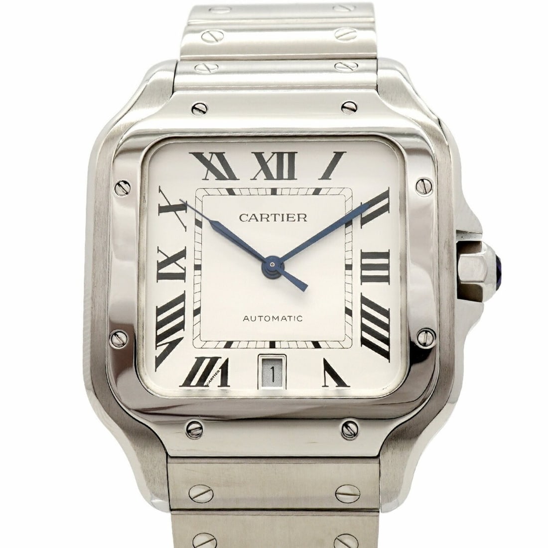 Cartier Santos LM WSSA0018 Silver Dial Men's Watch: --- Catalog ---Category: SizeWrist Size: 16cm / 6.29''Case Diameter: 37mm / 1.46''Category: DesignType: WristwatchGender: MenColor (Dial): SilverMaterial (Band): Stainless steelCategory: GeneralMPN: W