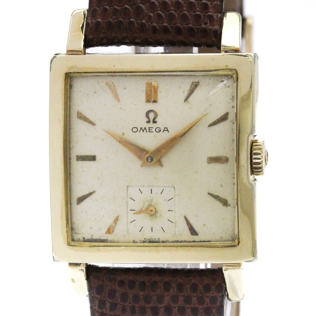 OMEGA Cal 302 Gold Plated hand-Winding Mens Watch 6264 Vintage (1 of 8)