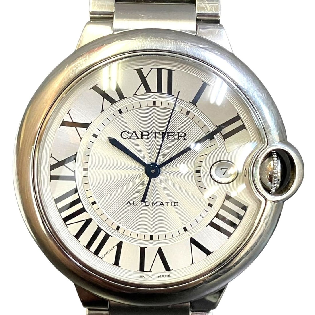 Cartier Ballon Bleu de wristwatch, total weight 145.8g, stainless steel, automatic movement, silver (1 of 9)