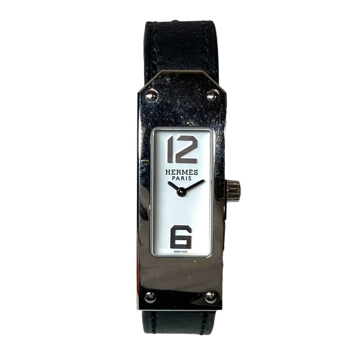 Hermes Kelly II watch, model, total weight 24.2g, stainless steel, genuine leather strap, quartz: --- Catalog ---Category: SizeWrist Size: 15cm - 18cm / 5.9'' - 7.08''Case Diameter: 15.4mm / 0.61''Category: DesignType: WristwatchGender: Men,WomenColor (Dial): WhiteMaterial (Band): LeatherMaterial 