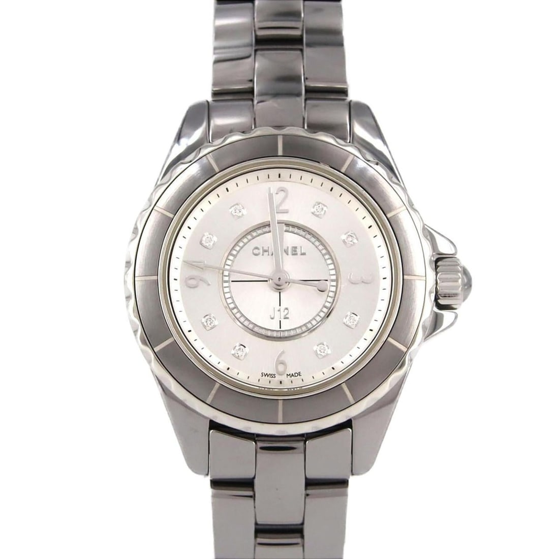 Chanel J12 Chromatic 29mm 8P H3401 Ceramic Quartz Watch: --- Catalog ---Category: SizeWrist Size: 16.5cm / 6.49''Case Diameter: 29mm / 1.14''Category: DesignType: WristwatchGender: WomenColor (Dial): SilverMaterial (Band): CeramicMaterial (Case): CeramicCat