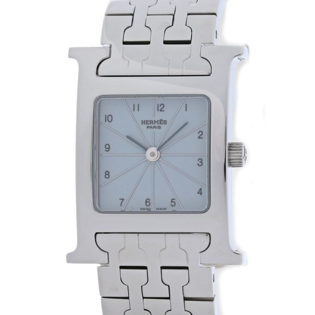 HERMES H-Watch HH1.210.632/4804 Women's Watch Stainless Steel /40407: --- Catalog ---Category: SizeWrist Size: 17.5cm / 6.88''Case Diameter: 21mm / 0.83''Category: DesignType: WristwatchGender: WomenColor (Dial): BlueMaterial (Band): Stainless steelMaterial (Case): Stai