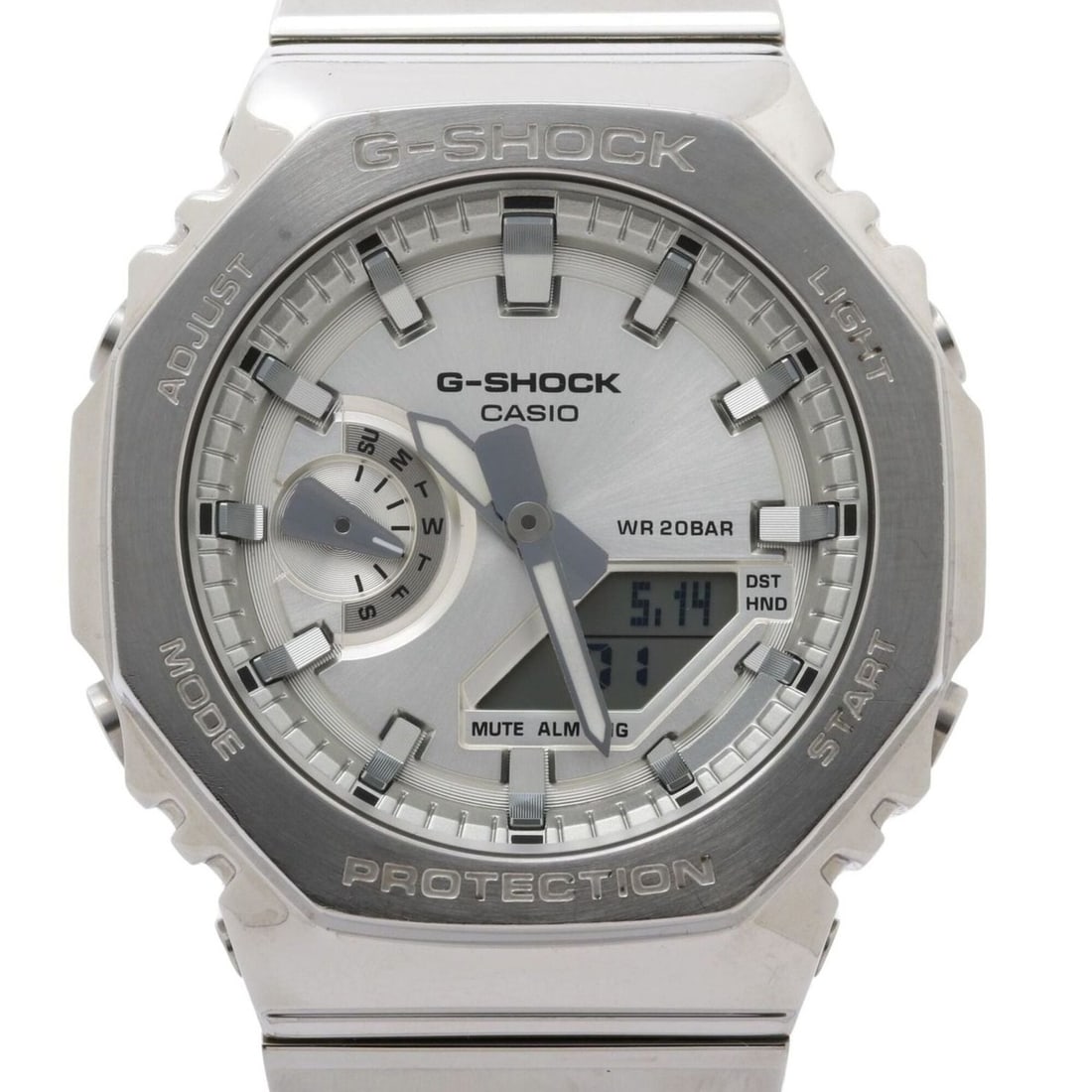 CASIO G-SHOCK 2100 Series GM-2110D-7AJF Silver Stainless Steel x Resin Men's Watch: --- Catalog ---Category: SizeWrist Size: 20.5cm / 8.07''Case Diameter: 44.4mm / 1.75''Category: DesignType: WristwatchGender: MenMaterial (Case): Stainless steelCategory: GeneralMPN: GM-2110D-7AJFBran