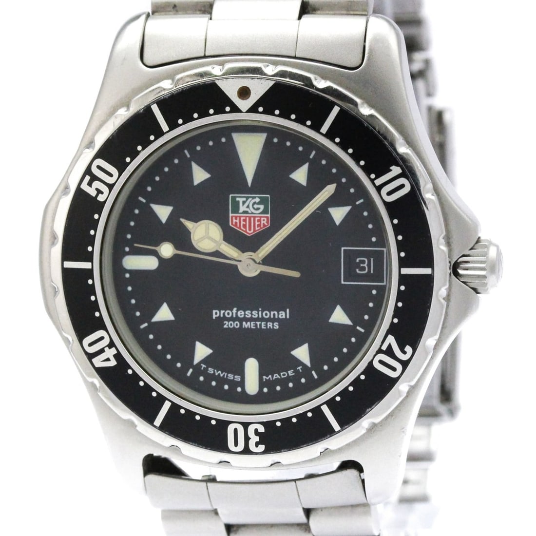 TAG HEUER Professional Chronograph Steel Quartz Mens Watch 973.006: --- Catalog ---Category: SizeCase Diameter: 36mm / 1.42''Category: DesignType: WristwatchStyle: SportGender: MenColor (Dial): BlackMaterial (Band): Stainless steelMaterial (Case): Stainless steelCateg