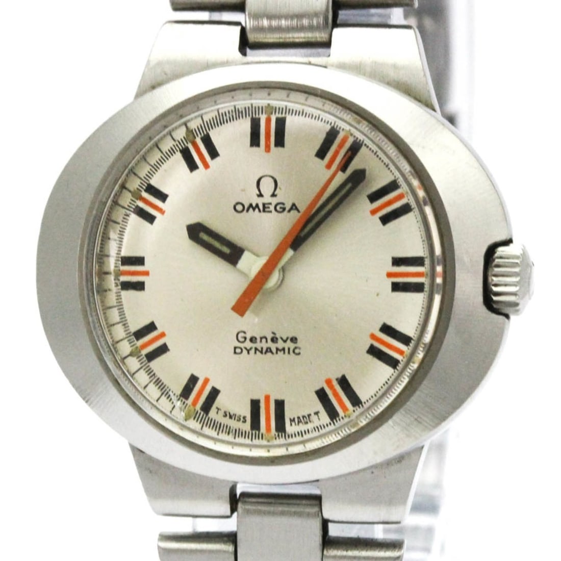 OMEGA Geneve Dynamic Cal 630 Automatic Ladies Watch 566.015 Vintage: --- Catalog ---Category: SizeCase Diameter: 30mm / 1.18''Category: DesignType: WristwatchStyle: Dress/FormalGender: WomenColor (Dial): SilverMaterial (Band): Stainless steelMaterial (Case): Stainless 