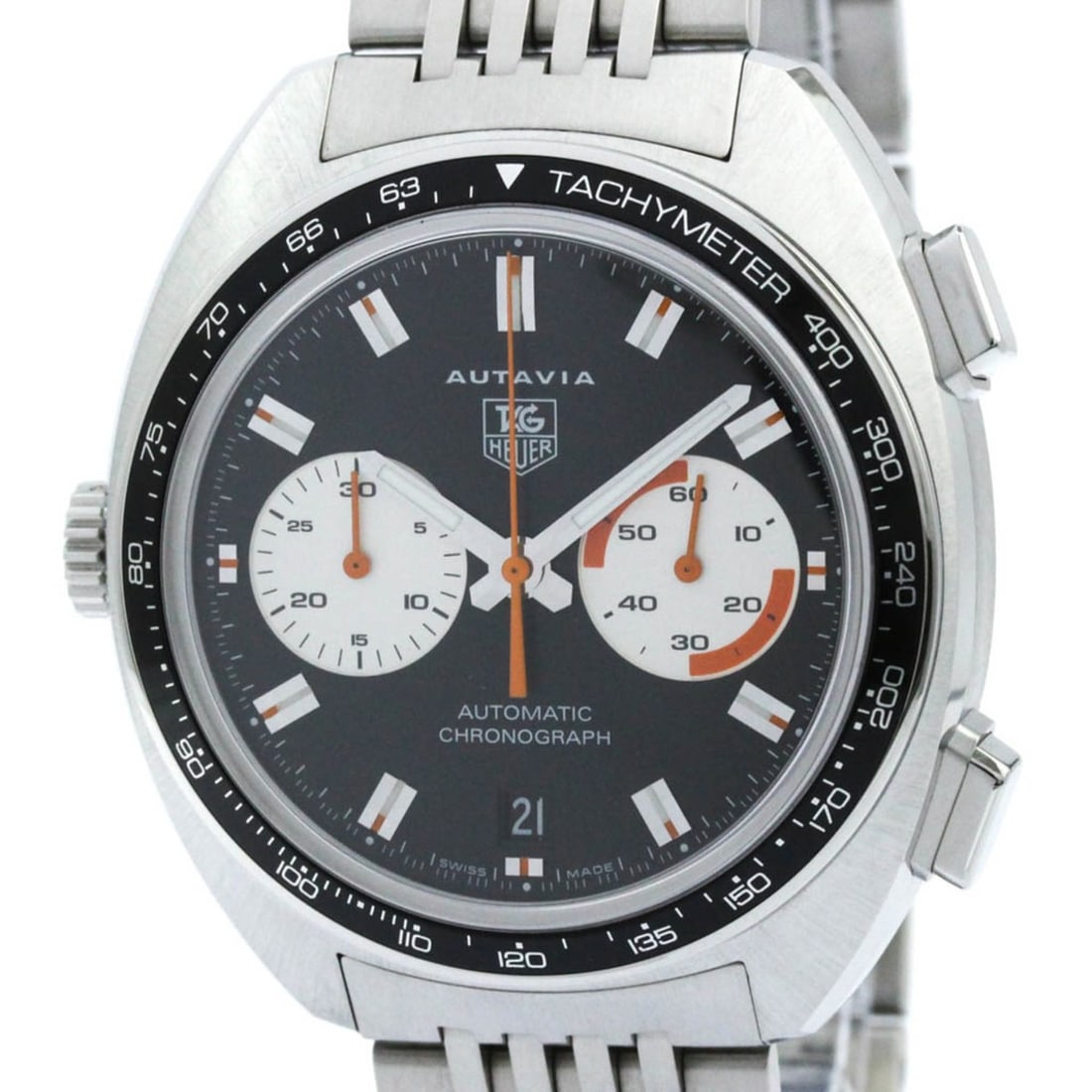 TAG HEUER Autavia Chronograph Steel Automatic Watch CY2111 Polished (1 of 9)