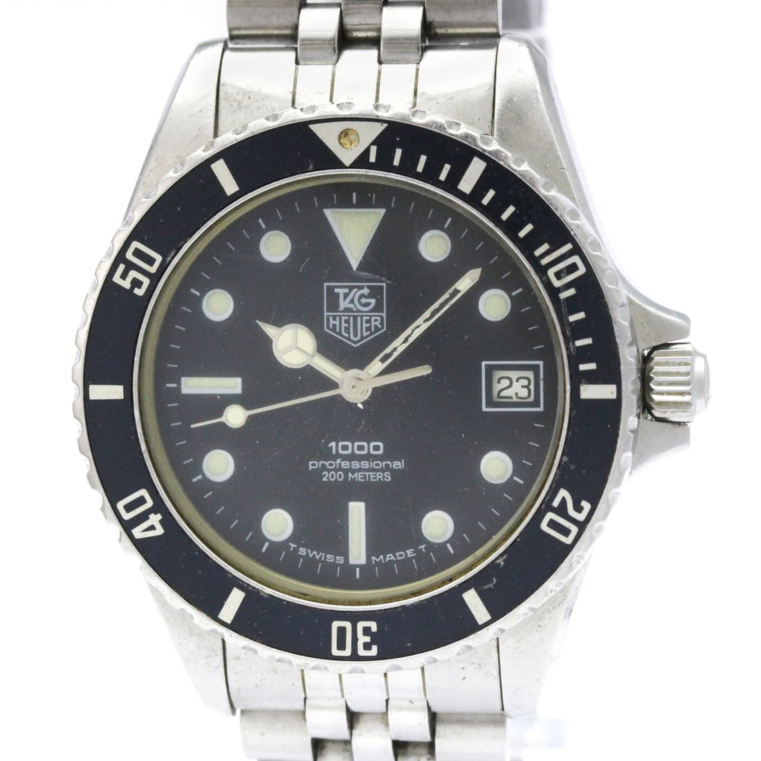 TAG HEUER 1000 Stainless Steel Quartz Mens Watch 980.013: --- Catalog ---Category: SizeCase Diameter: 37mm / 1.46''Category: DesignType: WristwatchStyle: SportGender: MenColor (Dial): BlackMaterial (Band): Stainless steelMaterial (Case): Stainless steelCateg