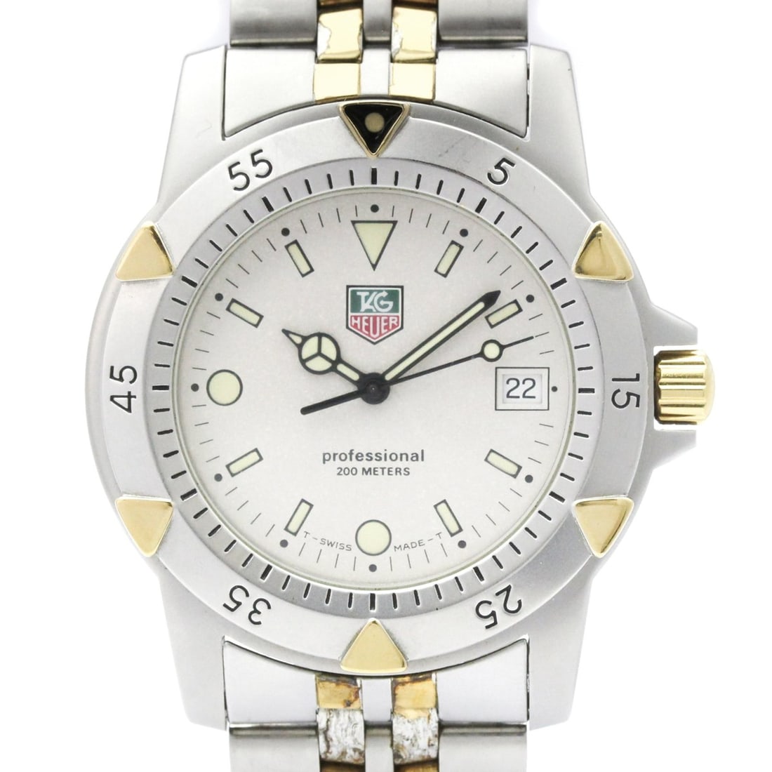 TAG HEUER 1500 Professional Gold Plated Steel Quartz Mens Watch 955.706G: --- Catalog ---Category: SizeCase Diameter: 37mm / 1.46''Category: DesignType: WristwatchStyle: SportGender: MenColor (Dial): SilverMaterial (Band): Gold plated, Stainless steelMaterial (Case): Gold p
