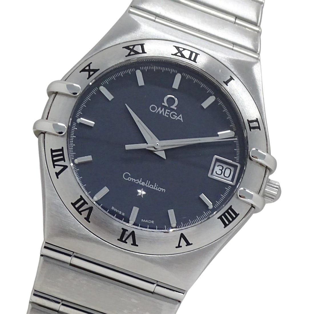 Omega Constellation 1512.40 Men's Watch, Brand Name, Date, Quartz, Stainless Steel (SS), Silver/Navy: --- Catalog ---Category: SizeWrist Size: 18.5cm / 7.28''Case Diameter: 33mm / 1.3''Category: DesignType: WristwatchGender: MenColor (Dial): NavyMaterial (Band): Stainless steelMaterial (Case): Stainle