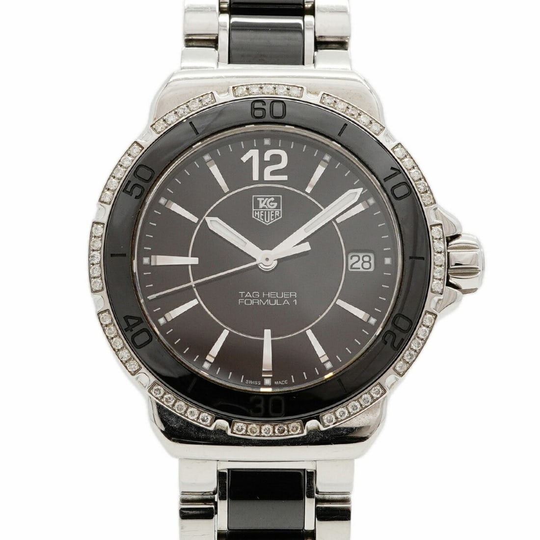 TAG Heuer Formula 1 WAH1212 Black Dial Women's Watch: --- Catalog ---Category: SizeWrist Size: 13.5cm / 5.31''Case Diameter: 34.6mm / 1.36''Category: DesignType: WristwatchGender: WomenColor (Dial): BlackMaterial (Band): Ceramic, Stainless steelCategory: