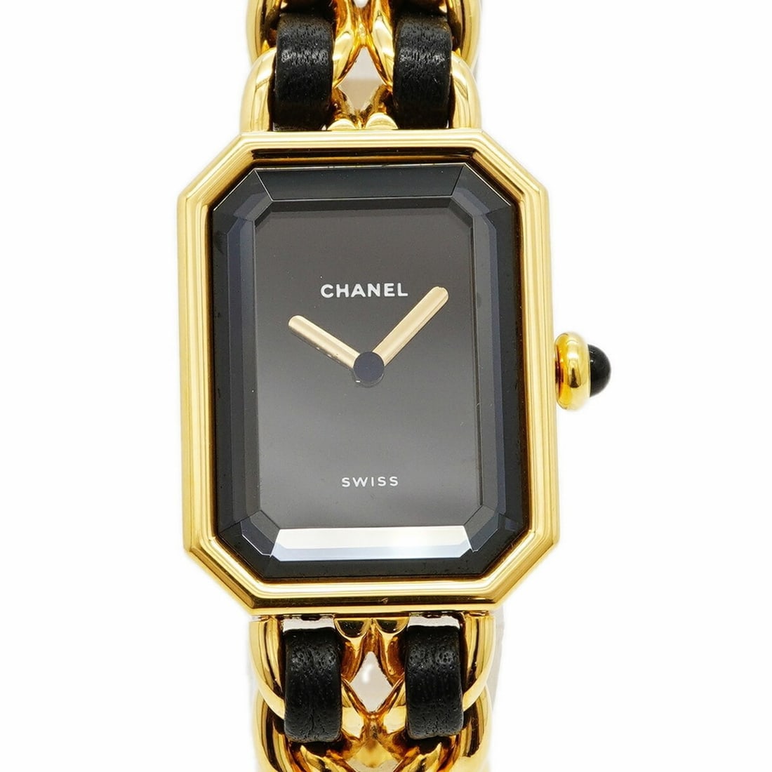 Chanel Première S H0001 Black Dial Women's Watch: --- Catalog ---Category: SizeWrist Size: 13.5cm / 5.31''Case Diameter: 20.1mm / 0.79''Category: DesignType: WristwatchGender: WomenColor (Dial): BlackMaterial (Band): Gold plated, LeatherCategory: Gen