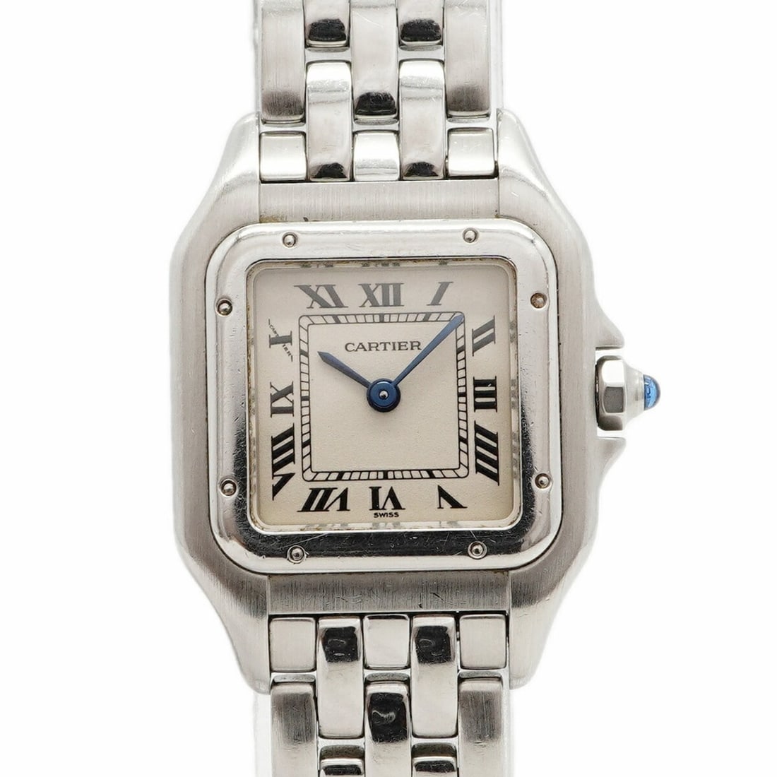 Cartier Panthère SM W25033P5 Ivory Dial Women's Watch: --- Catalog ---Category: SizeWrist Size: 14.5cm / 5.7''Case Diameter: 21.5mm / 0.85''Category: DesignType: WristwatchGender: WomenColor (Dial): IvoryMaterial (Band): Stainless steelCategory: GeneralMP