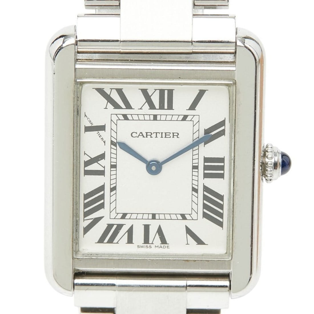 Cartier Tank Solo SM W5200013 Quartz White Dial Stainless Steel Women's Watch CARTIER: --- Catalog ---Category: SizeWrist Size: 15.5cm / 6.1''Case Diameter: 24.3mm / 0.96''Category: DesignType: WristwatchGender: WomenColor (Dial): WhiteMaterial (Band): Stainless steelMaterial (Case): St