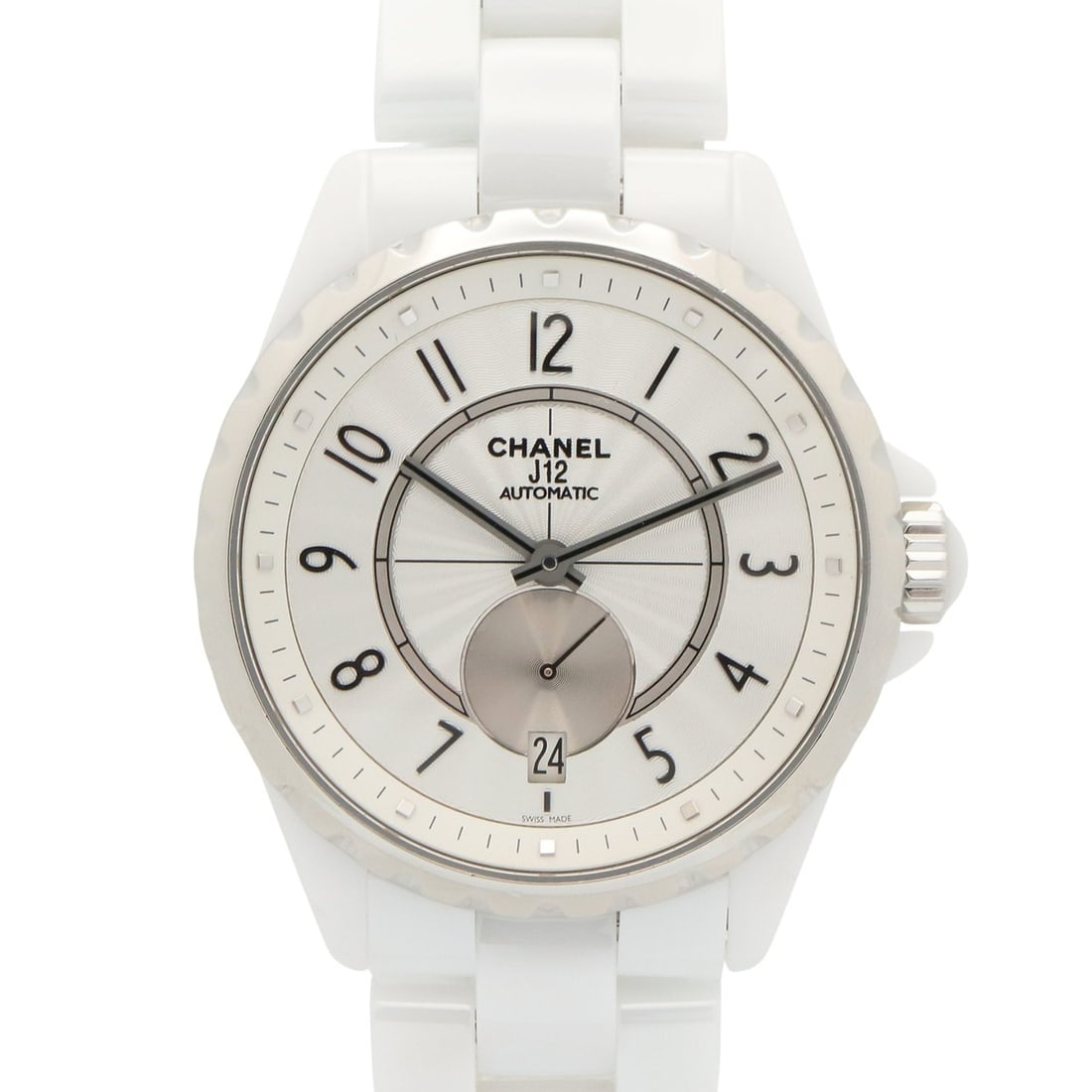 Chanel J12-365 Ceramic Men's Watch, White (H3837): --- Catalog ---Category: SizeWrist Size: 19cm / 7.48''Case Diameter: 37mm / 1.46''Category: DesignType: WristwatchGender: MenColor (Dial): WhiteMaterial (Band): CeramicMaterial (Case): CeramicCategory