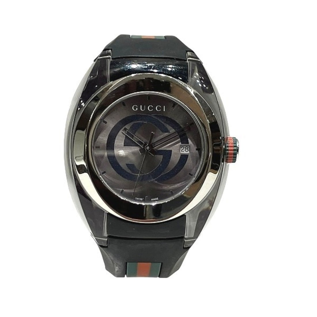 Gucci Sync 137.1 Quartz Watch for Men: --- Catalog ---Category: SizeWrist Size: 15.5cm - 20cm / 6.1'' - 7.87''Case Diameter: 44mm / 1.73''Category: DesignType: WristwatchGender: MenColor (Dial): SilverMaterial (Band): Rubber, Stainless ste