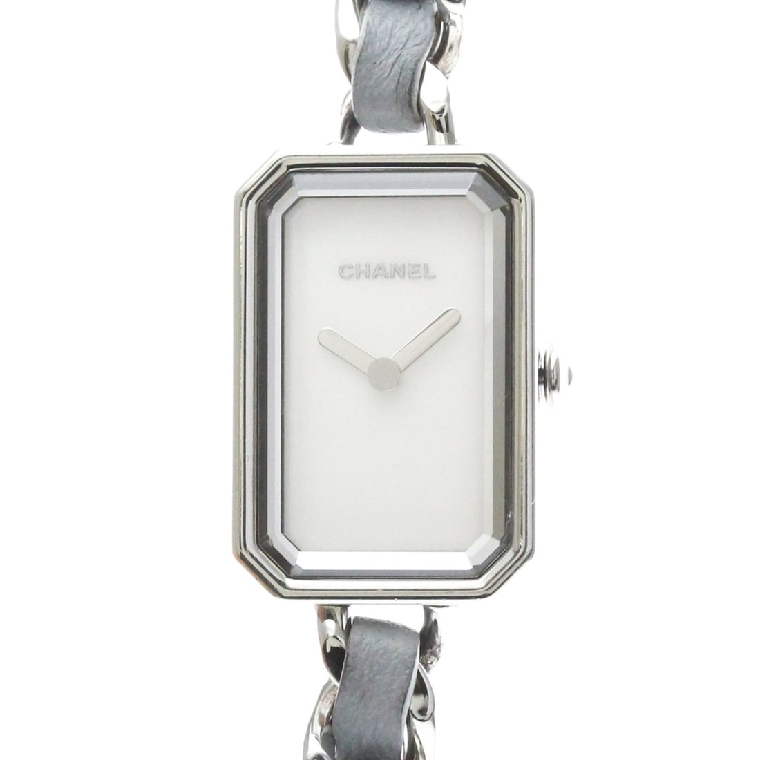 CHANEL Premiere Lock Steel Leather Quartz Ladies Wacth H4327 Polished: --- Catalog ---Category: SizeCase Diameter: 16mm / 0.63''Category: DesignType: WristwatchStyle: Dress/FormalGender: WomenColor (Dial): White shellMaterial (Band): Leather, Stainless steelMaterial (Cas