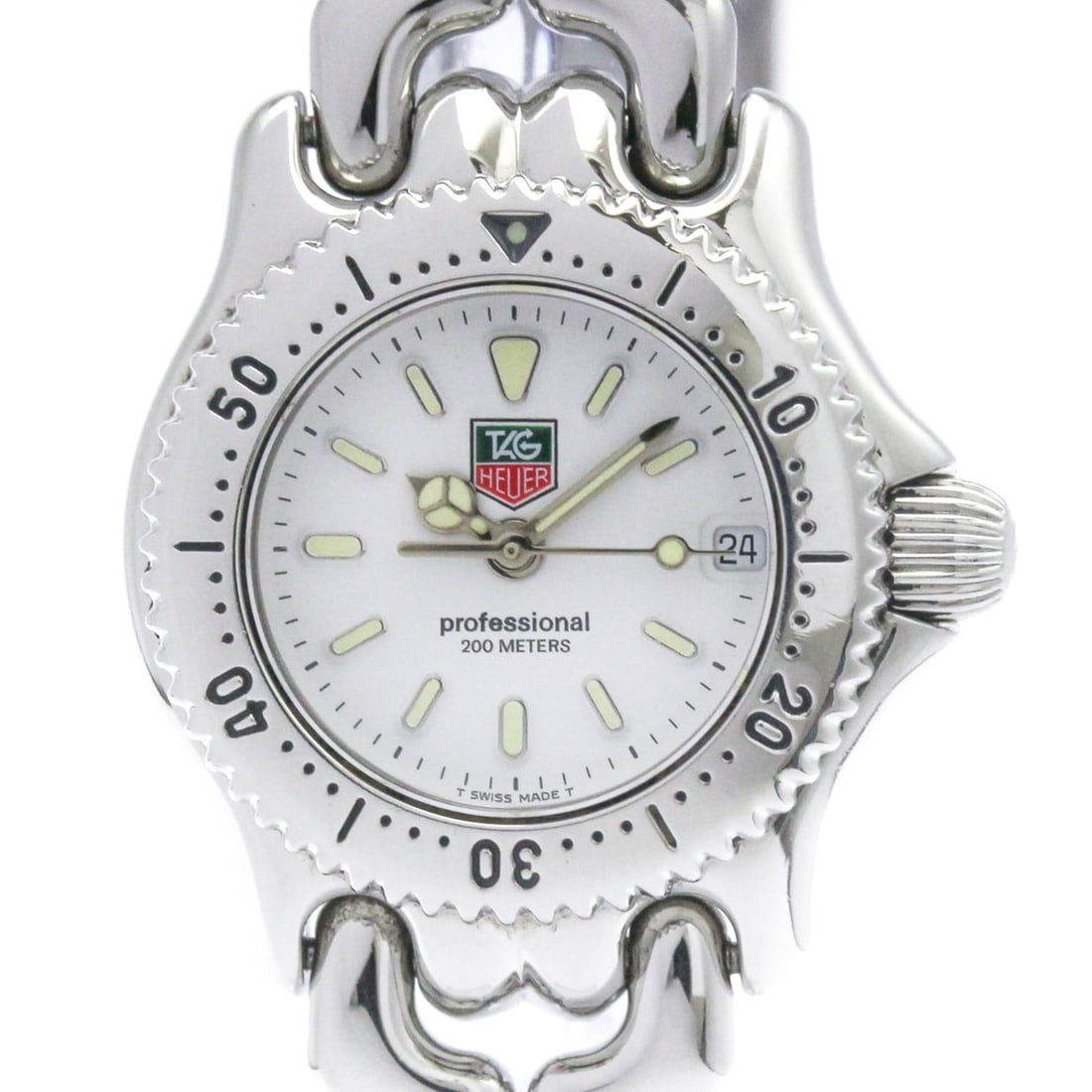 TAG HEUER Sel Professional 200M Quartz Ladies Watch S90.808 Polished: --- Catalog ---Category: SizeCase Diameter: 24mm / 0.94''Category: DesignType: WristwatchStyle: Dress/FormalGender: WomenColor (Dial): WhiteMaterial (Band): Stainless steelMaterial (Case): Stainless s