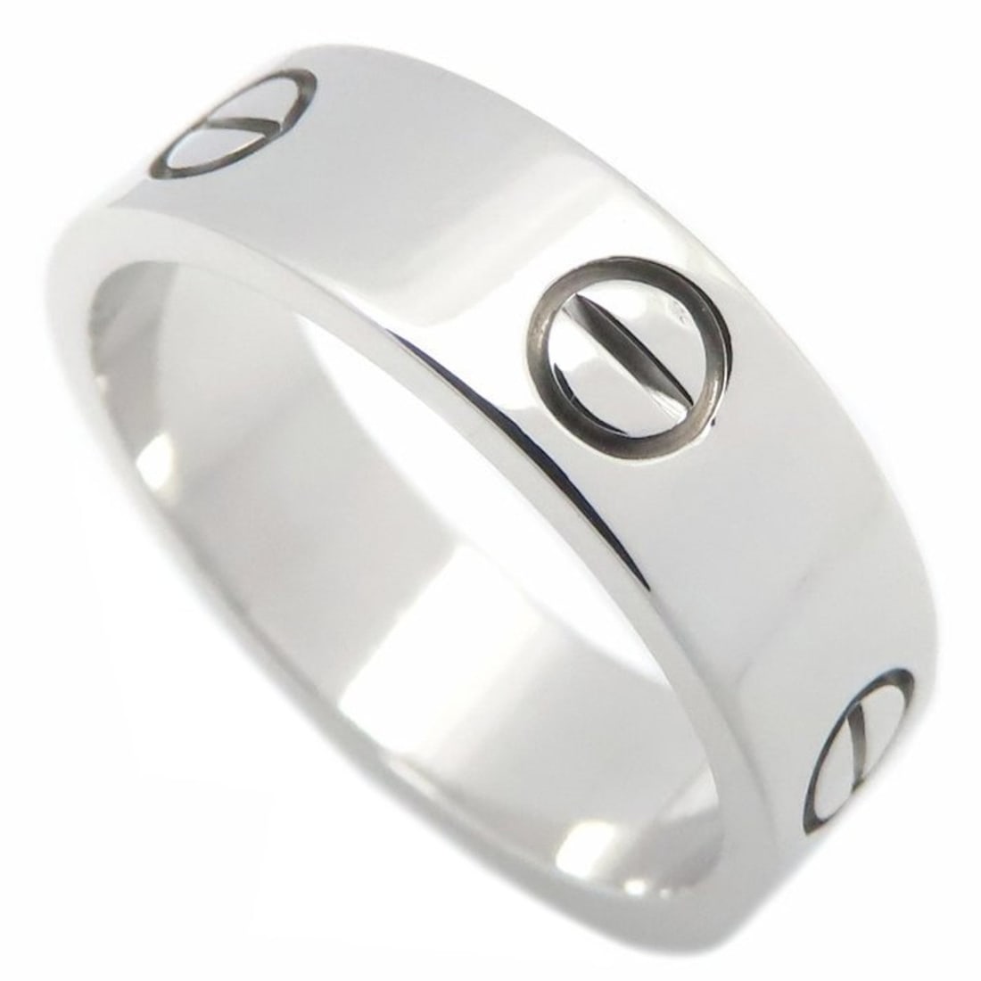 CARTIER Love Ring, size #59, 18K White Gold, Men's, B4084700 295230: --- Catalog ---Category: SizeUS Size: 9.5Brand Size: 59Category: DesignType: Band ringGender: MenMaterial: White gold (18K)Category: GeneralMPN: B4084700Brand: Cartier--- Item List ---Section: Conditi