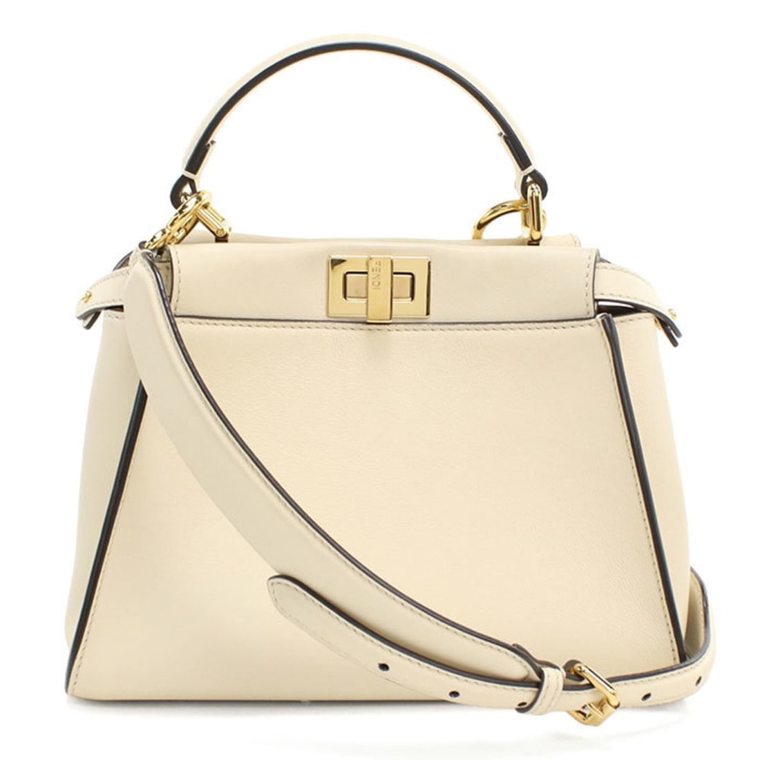 FENDI Fendi handbag 8BN244 AF2W FIDUE 2WAY Peekaboo Mini Women's Ivory: --- Catalog ---Category: SizeSize (HxWxD): 17cm x 23.5cm x 11.5cm / 6.69'' x 9.25'' x 4.52''Category: DesignType: HandbagColor: IvoryGender: WomenMaterial: Leather Hardware Color: GoldLeather/Fur Type