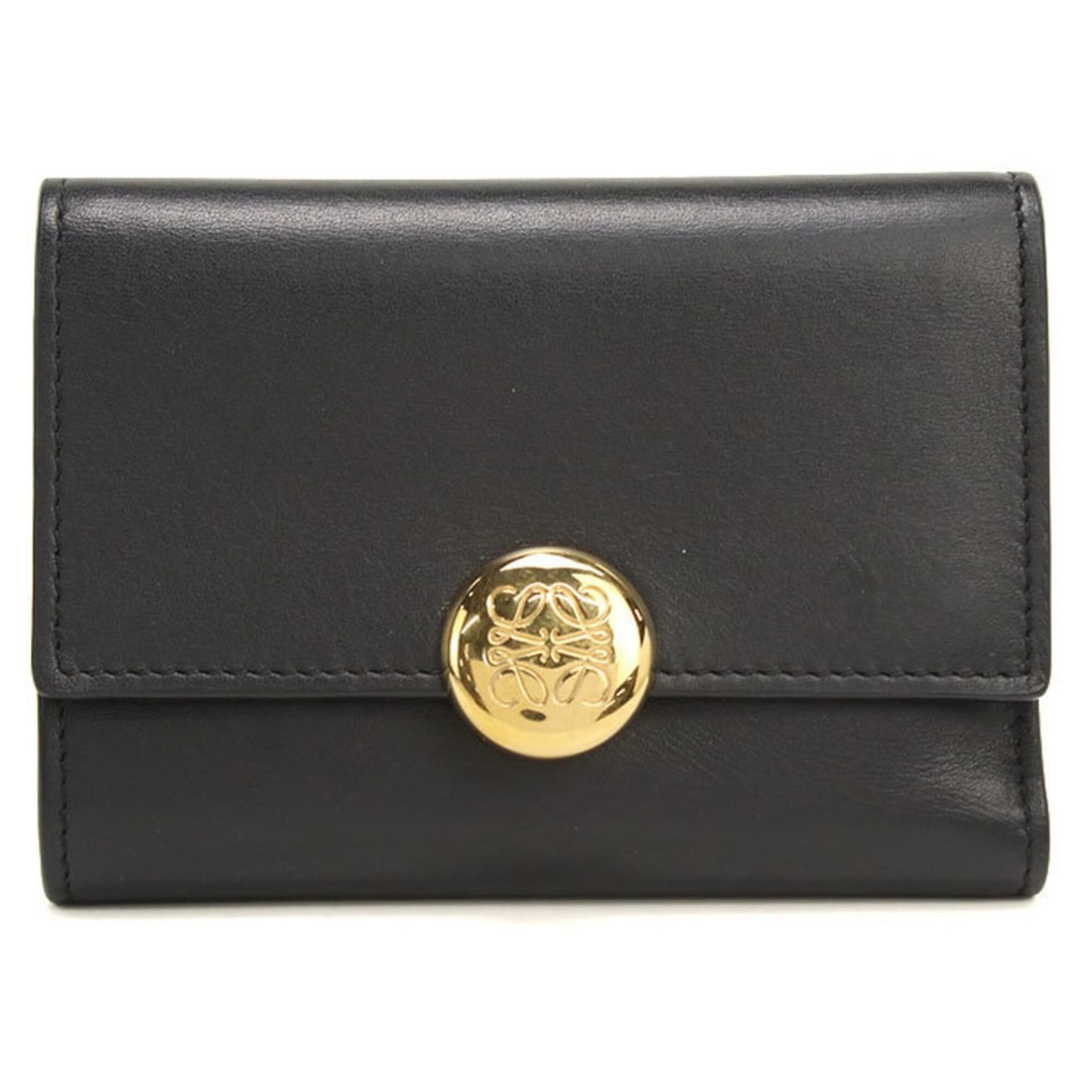 LOEWE CANBS33X01 Vertical Wallet Small Pebble Tri-fold for Women, Black: --- Catalog ---Category: SizeSize (HxWxD): 8.5cm x 11.5cm x 2cm / 3.34'' x 4.52'' x 0.78''Category: DesignType: Wallet (tri-fold)Color: BlackGender: WomenCategory: GeneralMPN: CANBS33X01Brand: LoeweCo