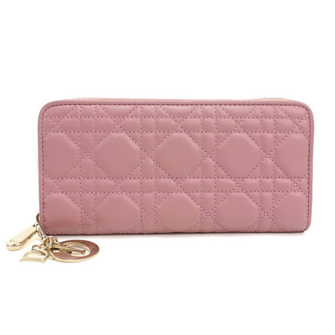 Christian Dior DIOR Dior Long Wallet with Round Zipper S0007ONMJ Voyageur Lady Women's Pink: --- Catalog ---Category: SizeSize (HxWxD): 9.5cm x 19.5cm x 2.5cm / 3.74'' x 7.67'' x 0.98''Category: DesignType: Long wallet (bi-fold)Color: PinkGender: WomenMaterial: Leather Leather/Fur Type: Lambs
