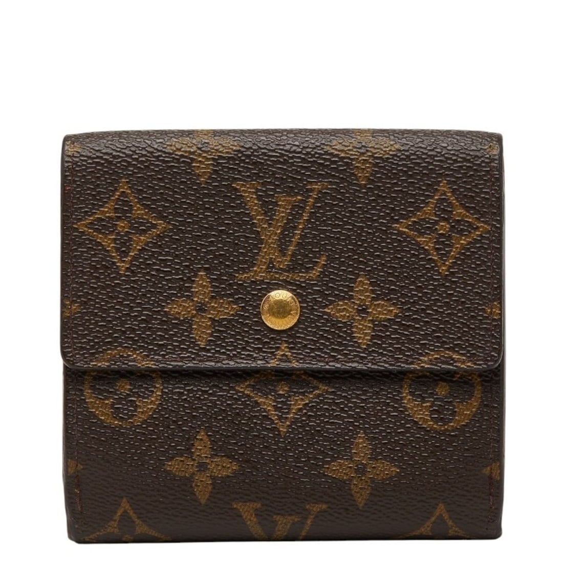 Louis Vuitton Monogram Portefeuille Elise Tri-fold Wallet, Double Snap Closure, M61654, Brown: --- Catalog ---Category: SizeSize (HxWxD): 10cm x 11cm x 3cm / 3.93'' x 4.33'' x 1.18''Category: DesignType: Wallet (tri-fold)Color: BrownGender: WomenMaterial: PVC , Leather Category: GeneralBrand: L