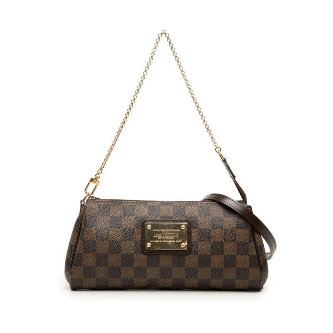 Louis Vuitton Damier Eva Chain Handbag Shoulder Bag 2WAY N55213 Brown Leather Women's LOUIS VUITTON: --- Catalog ---Category: SizeSize (HxWxD): 12.5cm x 25cm x 4cm / 4.92'' x 9.84'' x 1.57''Category: DesignType: Handbag, Shoulder bagColor: Brown, Damier CanvasGender: WomenMaterial: PVC , Leather Cate