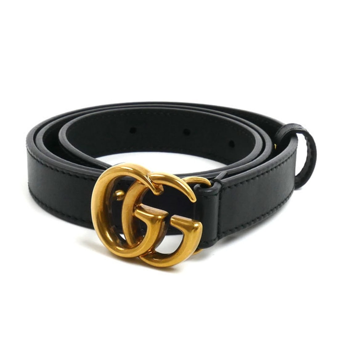 GUCCI Double G Slim Belt, Black, 409417 AP00T 1000, Women's, Size 70 28: --- Catalog ---Category: SizeLength: 65cm - 75cm / 25.59'' - 29.52''Category: DesignType: Standard beltColor: BlackGender: WomenMaterial (Strap): Leather Category: GeneralMPN: 409417 AP00T 1000Brand: 