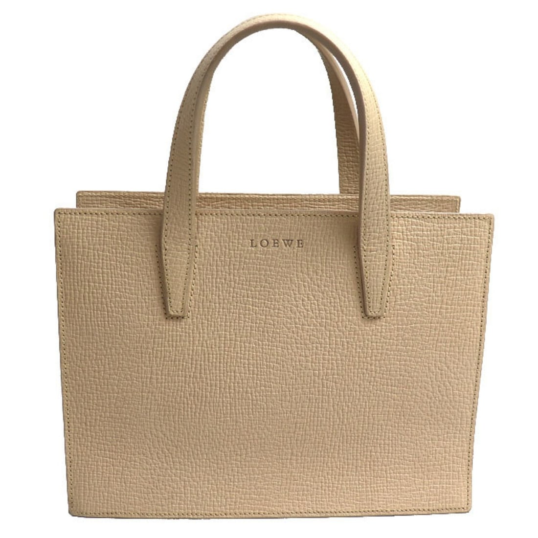 LOEWE handbag, beige, for women.: --- Catalog ---Category: SizeSize (HxWxD): 22cm x 29cm x 10cm / 8.66'' x 11.41'' x 3.93''Category: DesignType: HandbagColor: BeigeGender: WomenMaterial: Leather Hardware Color: SilverCategory: General