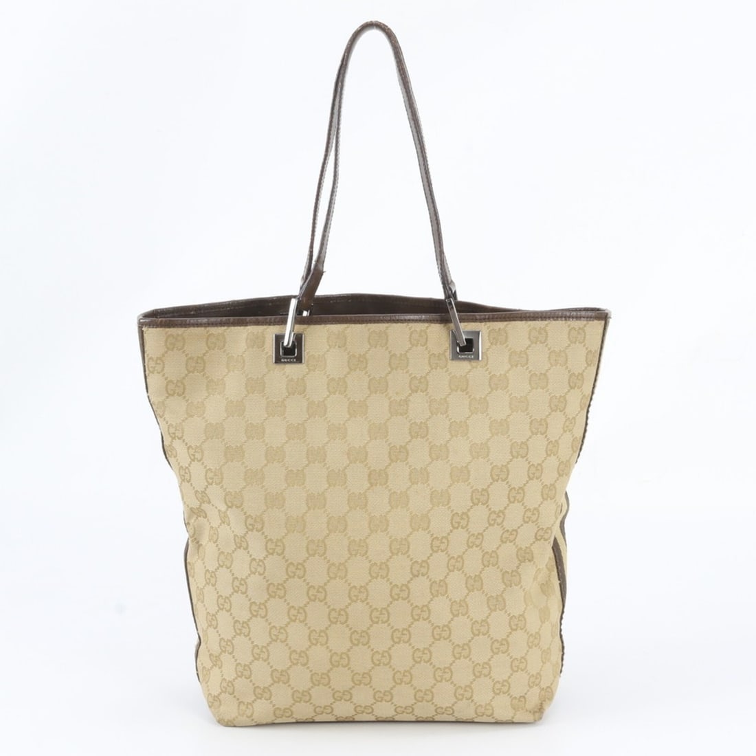 Gucci GG Canvas 31243 Leather Tote Bag, Handbag, Shoulder Brand Name Handbag for Women: --- Catalog ---Category: SizeSize (HxWxD): 31cm x 25cm x 12cm / 12.2'' x 9.84'' x 4.72''Strap Length: 47cm / 18.5''Category: DesignType: Shoulder bag, Tote bagColor: BeigeGender: WomenMaterial: GG can