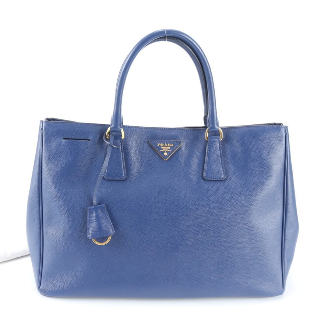Prada Saffiano Galleria Leather Tote Bag Handbag with Triangle Logo, Blue, Women's: --- Catalog ---Category: SizeSize (HxWxD): 26cm x 38cm x 17cm / 10.23'' x 14.96'' x 6.69''Handle Length: 39cm / 15.35''Category: DesignType: Handbag, Tote bagColor: BlueGender: WomenMaterial: Leather 