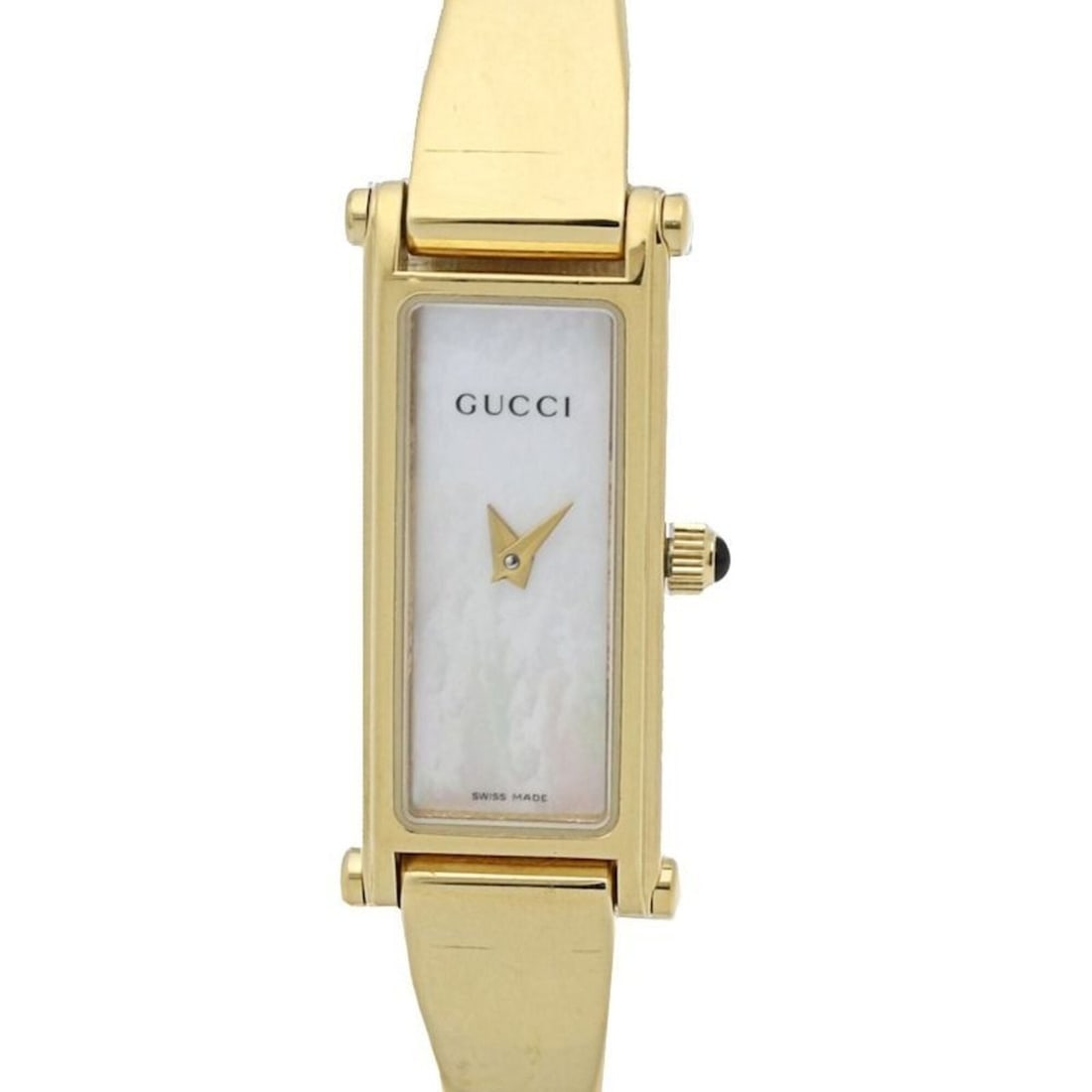 GUCCI Bangle Watch 1500L Women's GP (Gold Plated) 130534 (1 of 11)