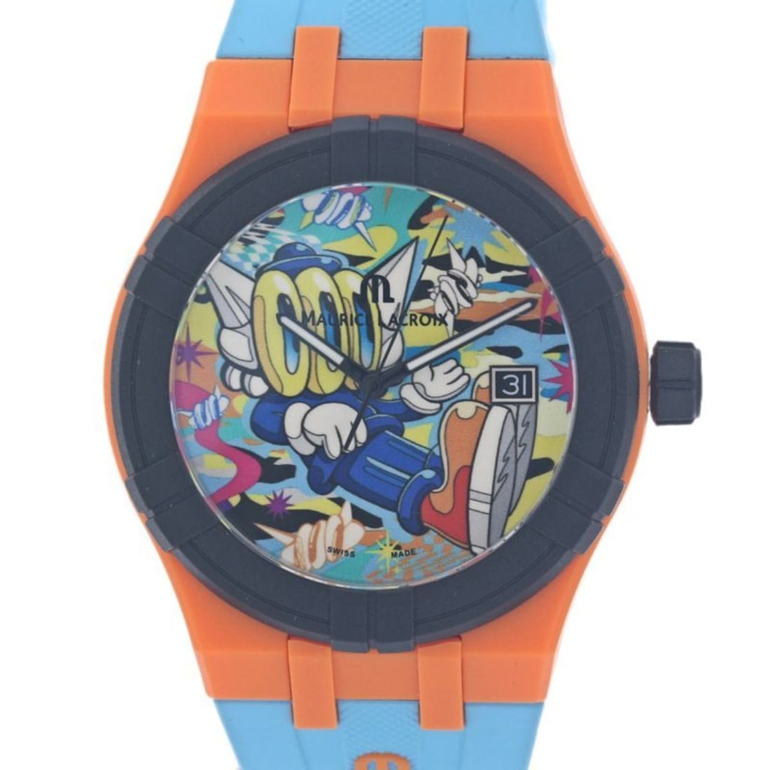Maurice Lacroix AIKON #TIDE BENZILLA Collaboration Design Watch AI200850YZA0000 Men's Rubber x: --- Catalog ---Category: SizeWrist Size: 20.5cm / 8.07''Case Diameter: 40mm / 1.57''Category: DesignType: WristwatchGender: MenMaterial (Band): Plastic, RubberMaterial (Case): Plastic, RubberCategory: