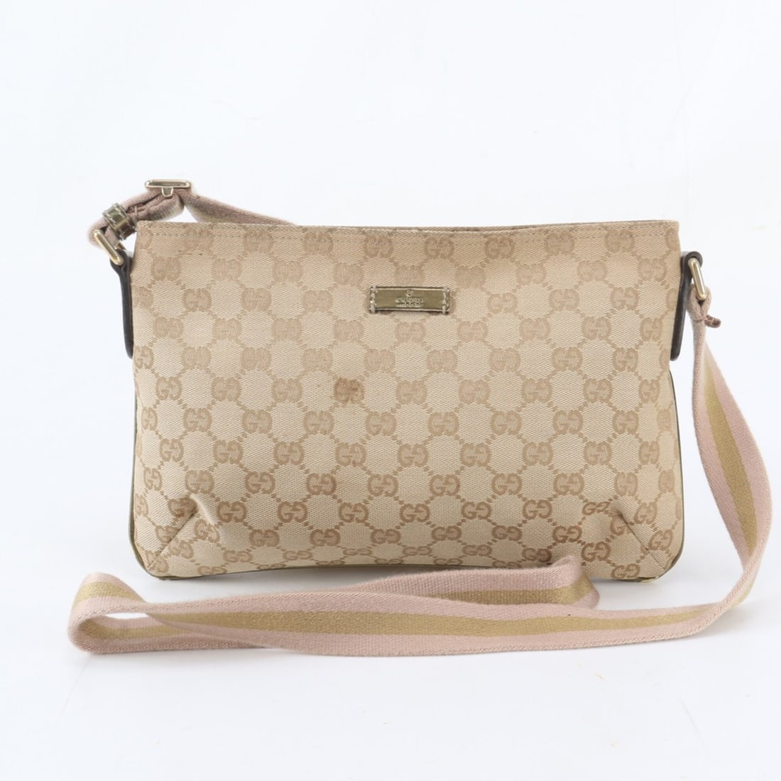 Gucci GG Canvas 189749 Leather Shoulder Bag Crossbody for Women: --- Catalog ---Category: SizeSize (HxWxD): 20cm x 28cm x 3cm / 7.87'' x 11.02'' x 1.18''Strap Length: 118cm / 46.45''Category: DesignType: Shoulder bagColor: BeigeGender: WomenMaterial: GG canvas , Le