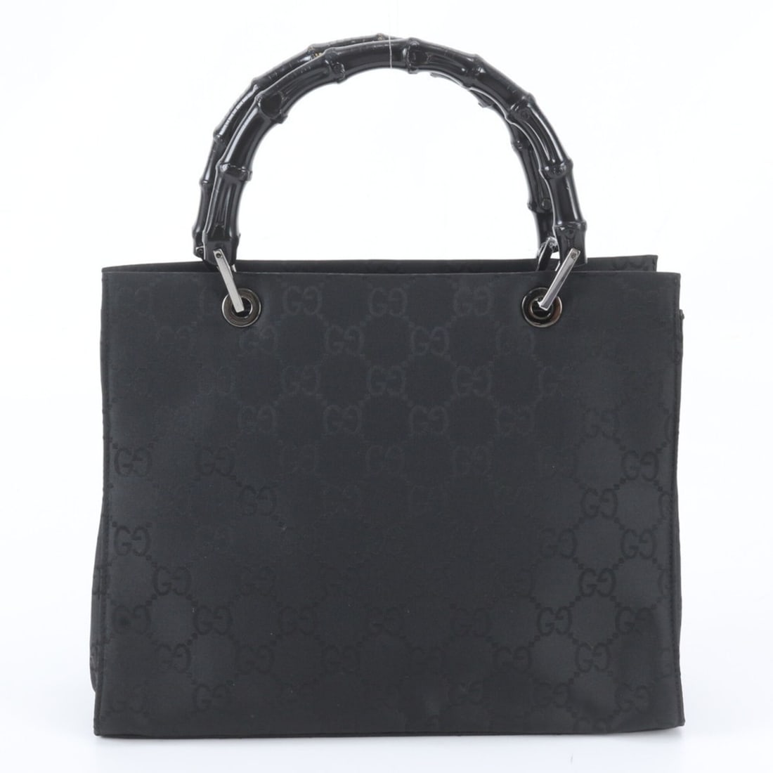 Gucci Bamboo GG Nylon 002-1016 Leather Tote Bag Handbag Shoulder Black Women's: --- Catalog ---Category: SizeSize (HxWxD): 23cm x 29cm x 10cm / 9.05'' x 11.41'' x 3.93''Handle Length: 37cm / 14.56''Category: DesignType: Handbag, Shoulder bag, Tote bagColor: BlackGender: WomenMate
