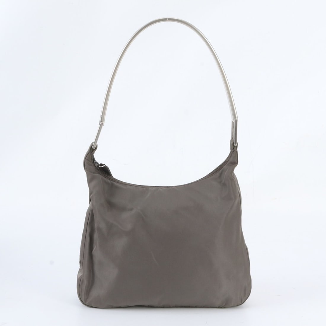 Prada Tessuto Nylon Triangle Logo One-Shoulder Bag Handbag - Brand Name Women's: --- Catalog ---Category: SizeSize (HxWxD): 25cm x 29cm x 6cm / 9.84'' x 11.41'' x 2.36''Strap Length: 48cm / 18.89''Category: DesignType: Handbag, Shoulder bagColor: GrayishGender: WomenMaterial: Nylo