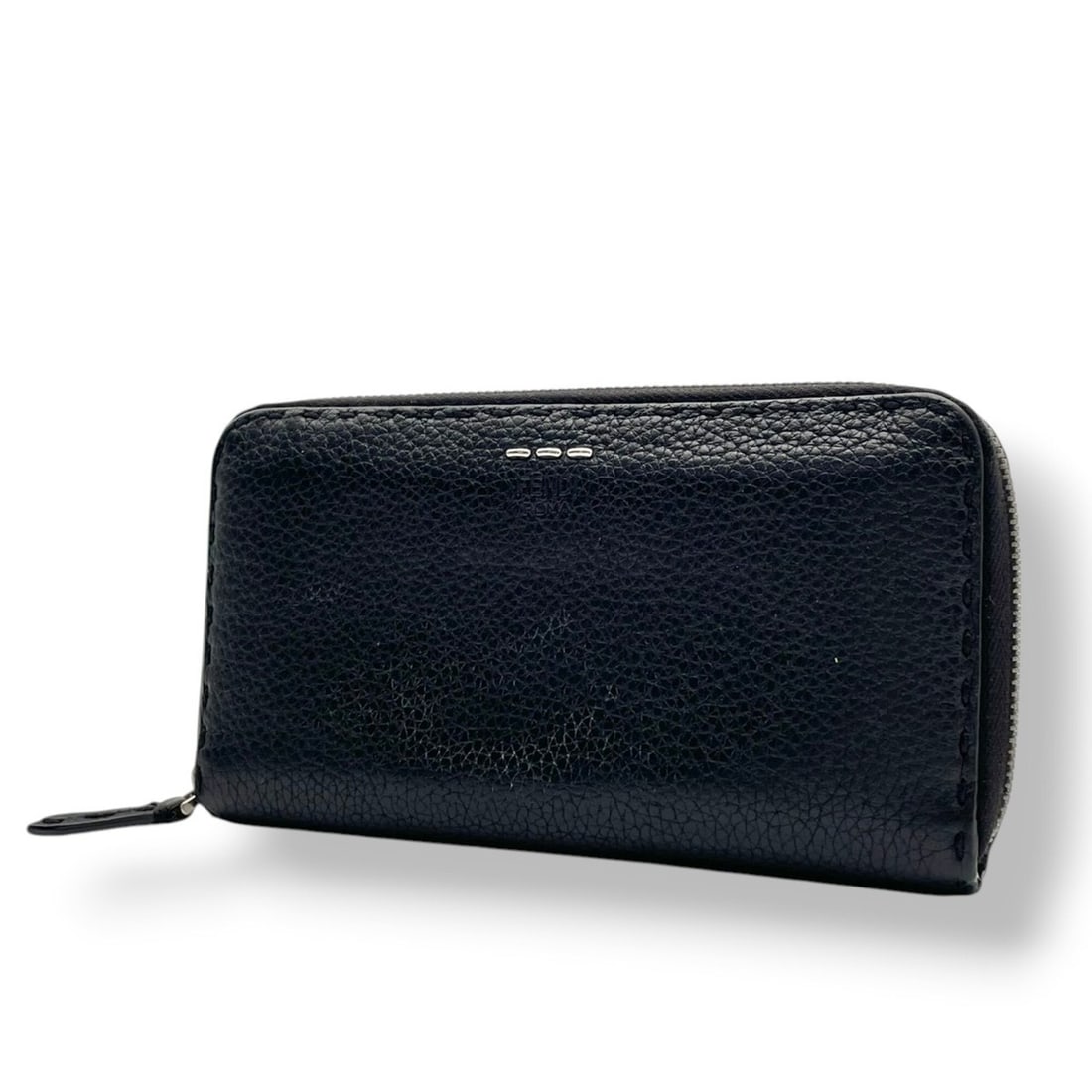 Fendi Selleria Zip-Around Long Wallet, Roma Leather, Black, Silver Hardware, Men's/Women's, W5: --- Catalog ---Category: SizeSize (HxWxD): 10.5cm x 19cm x 2.5cm / 4.13'' x 7.48'' x 0.98''Category: DesignType: Long wallet (bi-fold)Color: BlackGender: Men,WomenMaterial: Leather Category: GeneralBr