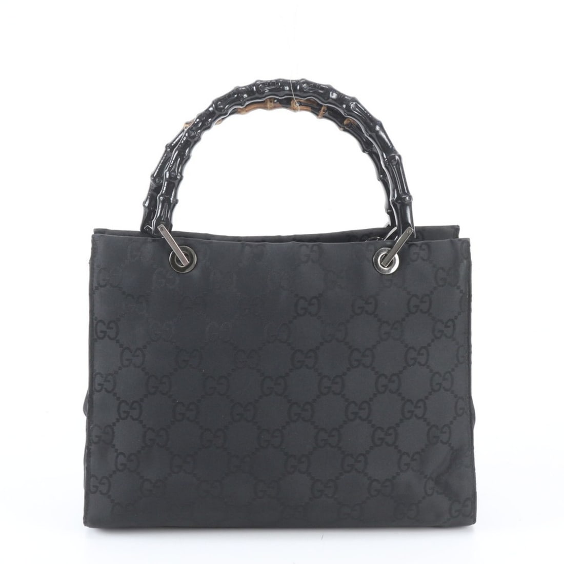 Gucci Bamboo GG Nylon 002-1016 Leather Tote Bag Handbag Shoulder Black Women's: --- Catalog ---Category: SizeSize (HxWxD): 22cm x 30cm x 11cm / 8.66'' x 11.81'' x 4.33''Handle Length: 38cm / 14.96''Category: DesignType: Handbag, Shoulder bag, Tote bagColor: BlackGender: WomenMate