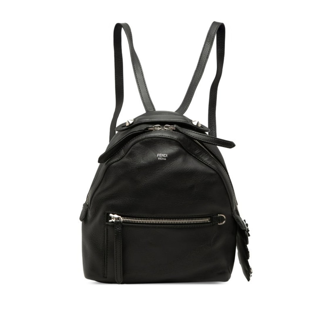 Fendi By The Way Flower Bijou Backpack 8BZ038 Black Leather Women's FENDI (1 of 7)