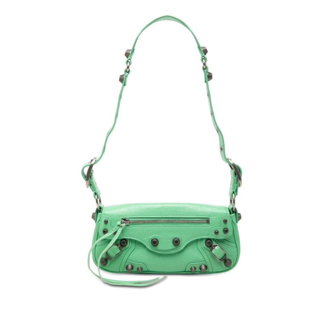 Balenciaga Le Cagoll Sling XS Shoulder Bag 771670 Green Leather Women's BALENCIAGA: --- Catalog ---Category: SizeSize (HxWxD): 11cm x 23cm x 4.5cm / 4.33'' x 9.05'' x 1.77''Category: DesignType: Shoulder bagColor: GreenGender: WomenMaterial: Leather Category: GeneralMPN: 771670Brand: