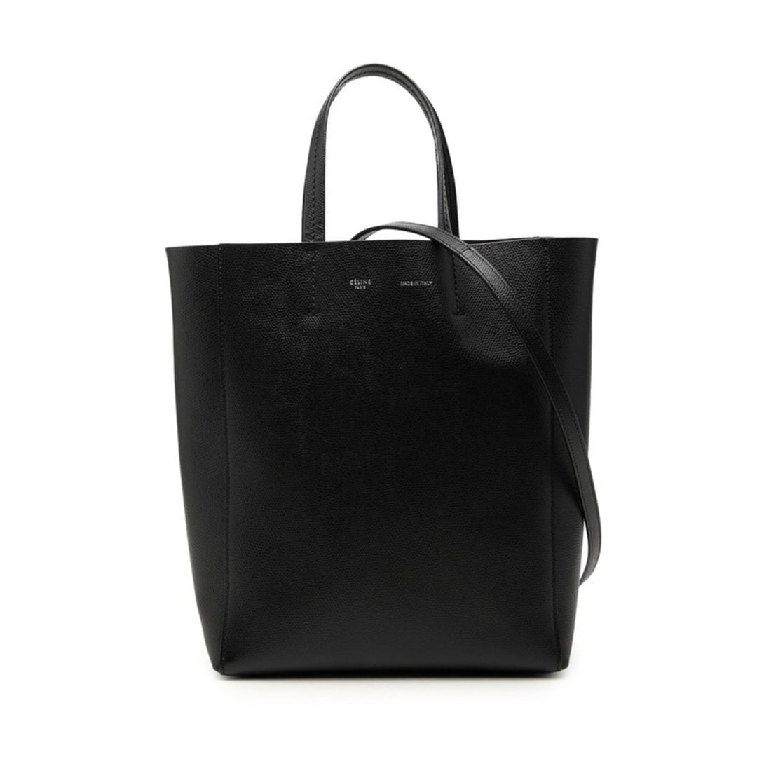 Celine Vertical Cabas Small Handbag Shoulder Bag 2WAY 189813 Black Leather Women's CELINE: --- Catalog ---Category: SizeSize (HxWxD): 28cm x 23cm x 10cm / 11.02'' x 9.05'' x 3.93''Category: DesignType: Handbag, Shoulder bagColor: BlackGender: WomenMaterial: Leather Category: GeneralMPN: 189