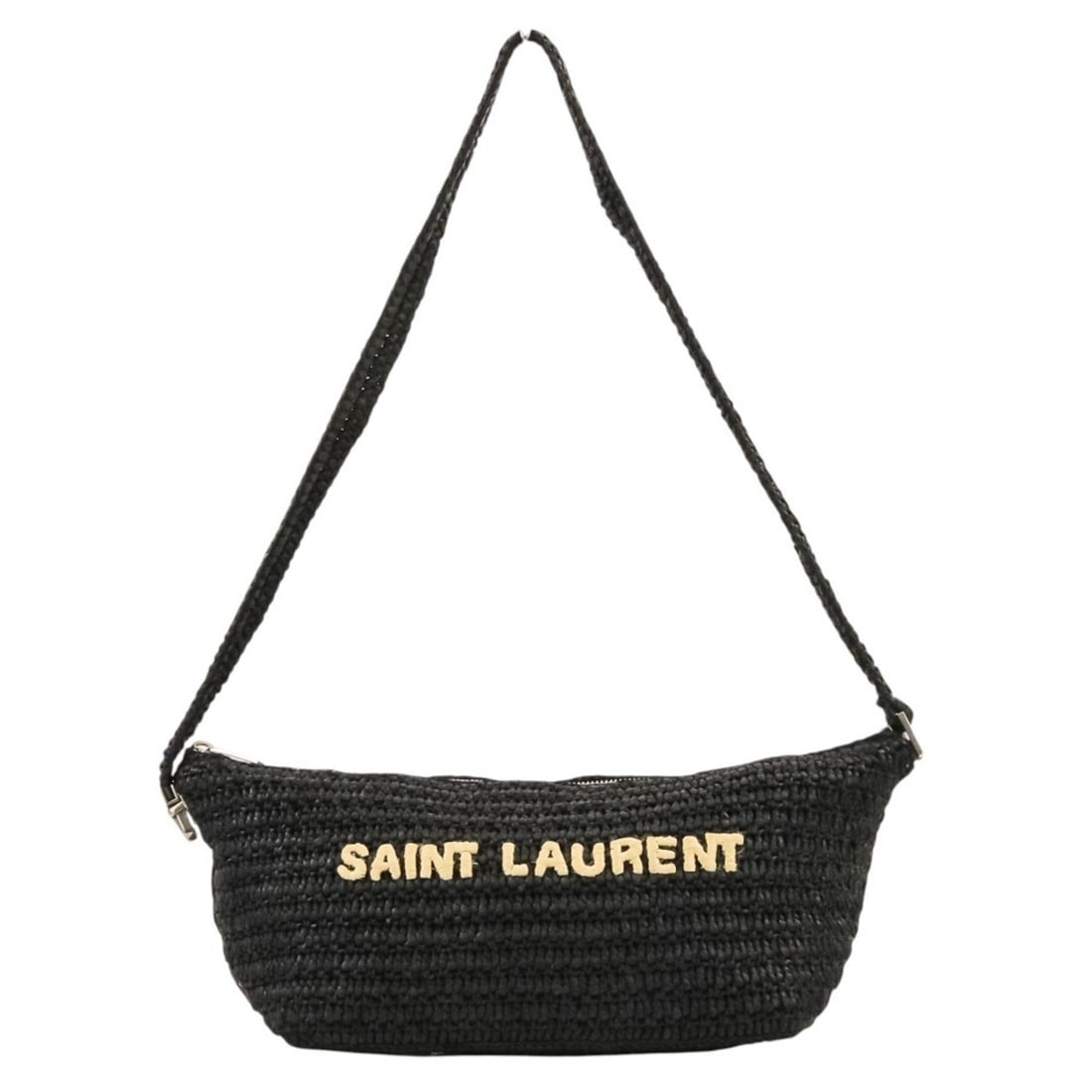 Yves Saint Laurent SAINT LAURENT PARIS Le Raffia Shoulder Bag 667490 Black Women's: --- Catalog ---Category: SizeSize (HxWxD): 15cm x 36cm x 13cm / 5.9'' x 14.17'' x 5.11''Strap Length: 82cm / 32.28''Category: DesignType: Shoulder bagColor: BlackGender: WomenMaterial: Raffia Category