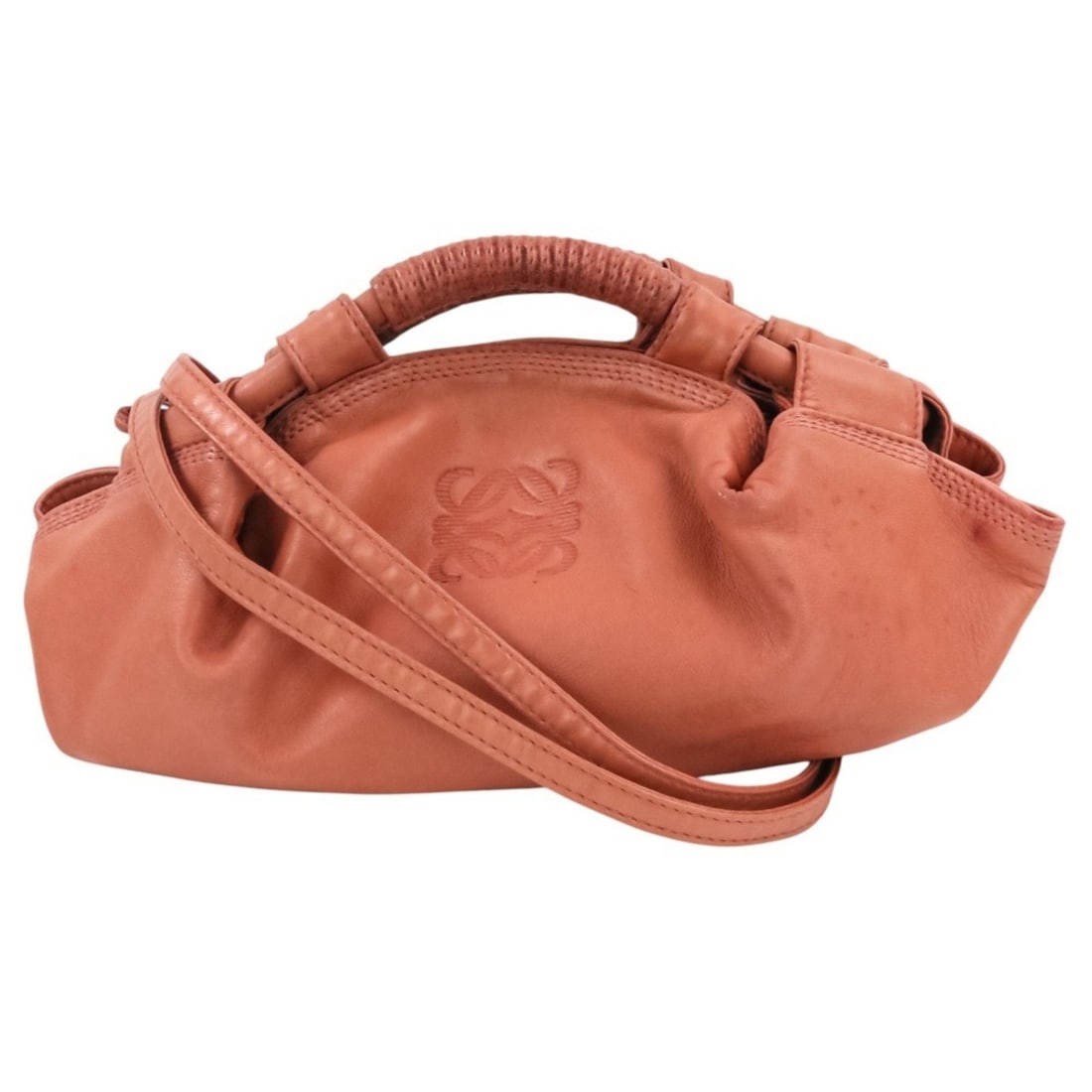 LOEWE Nappa Aire Leather Mini Shoulder Bag/Handbag, Pink, Women's: --- Catalog ---Category: SizeSize (HxWxD): 13cm x 28cm x 9cm / 5.11'' x 11.02'' x 3.54''Strap Length: 39cm / 15.35''Handle Length: 10cm / 3.93''Category: DesignType: Handbag, Shoulder bagColor: PinkGe