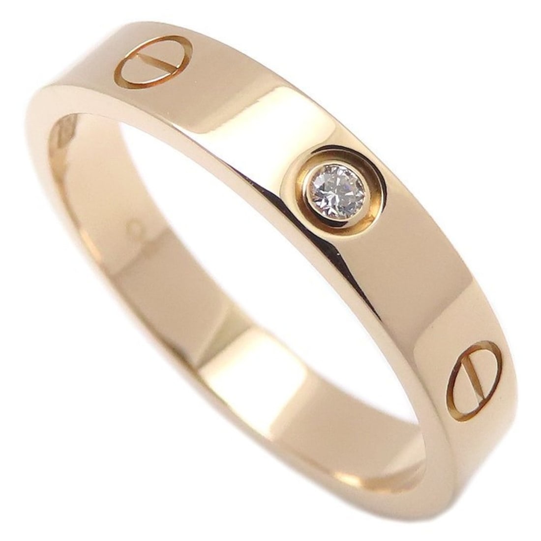 CARTIER Mini Love Ring, 1P Diamond, Size 60, 18K Pink Gold, Men's, B4050700 295698: --- Catalog ---Category: SizeWidth: 3.9mm / 0.15''Weight: 5.1g / 0.17oz.JP Size: 19.5US Size: 9.5Category: DesignType: Band ringStone: DiamondGender: MenMaterial: Pink gold (18K)Category: GeneralLine: