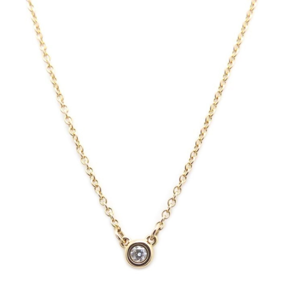 TIFFANY&Co. Tiffany & Co. By the Yard Necklace, 1P Diamond, Elsa Peretti Design, 18K Pink Gold,: --- Catalog ---Category: SizeWeight: 2.1g / 0.07oz.Diameter: 3.8mm / 0.14''Neck Circumference: 41 cm / 16.14''Category: DesignStone: DiamondGender: WomenMaterial: Pink gold (18K)Necklace Type: Necklac