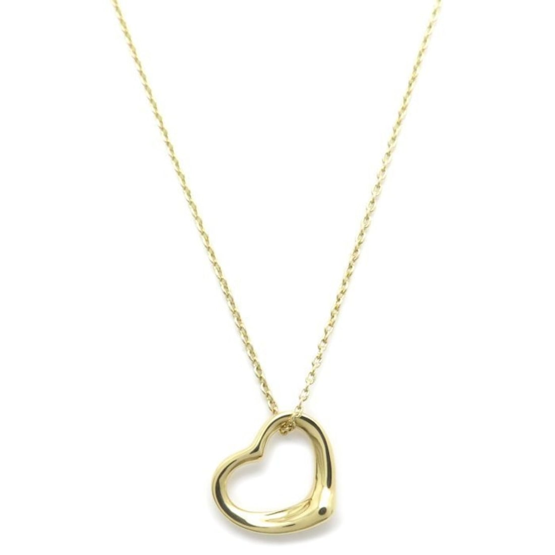 TIFFANY&Co. Tiffany Open Heart Necklace, Elsa Peretti, 18K Yellow Gold, Women's, 295721: --- Catalog ---Category: SizeWeight: 3.5g / 0.12oz.Pendant Size: 12.6mm x 14.6mm / 0.49'' x 0.57''Neck Circumference: 39.5 cm / 15.55''Category: DesignGender: WomenMaterial: Yellow gold (18K)Necklace 